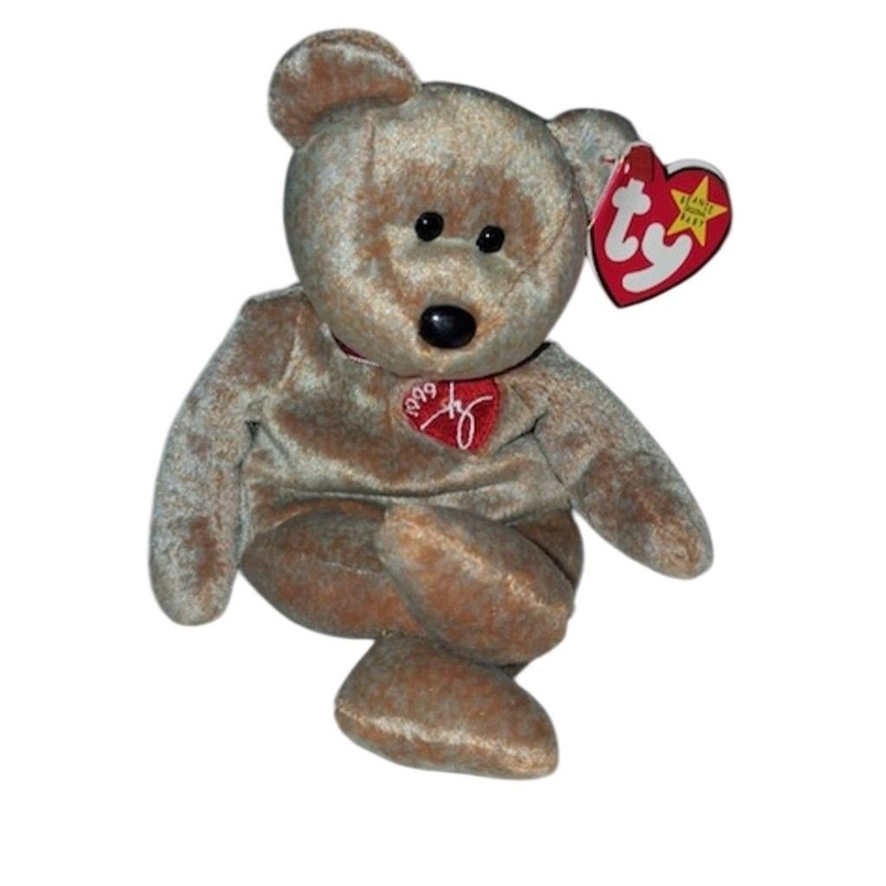 Ty Beanie Baby 1999‎ Signature Bear Multicolor Plush Collectible